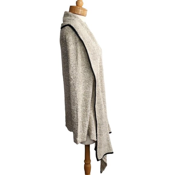 Simply Couture NWT Open Sweater Duster Faux Leather Trim Sparkly Glitters Sz 1XL - Picture 3 of 6